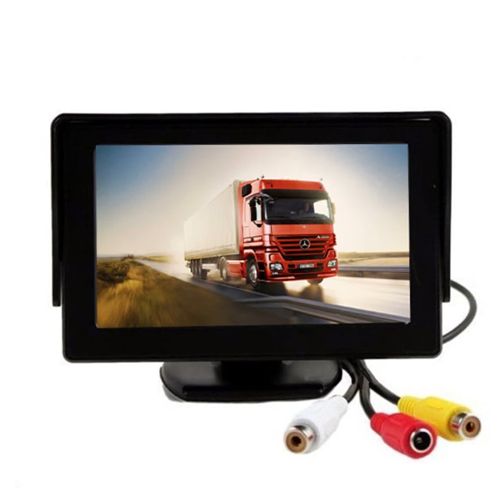 4,3 Zoll Monitor für Rückfahrkamera – Universell, 12V, Zwei Videoeingänge