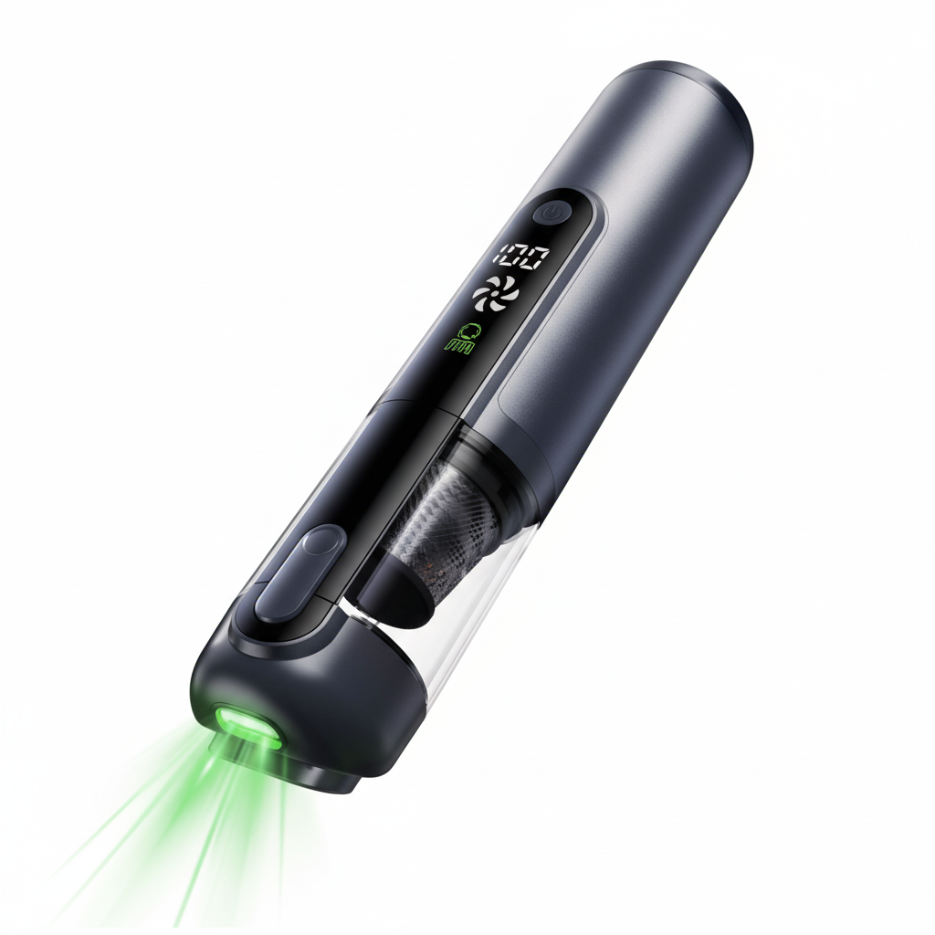 Aspiradora de Mano Inalámbrica Q808 con Sensor de Polvo y Batería Extra Fuerte 6000mAh