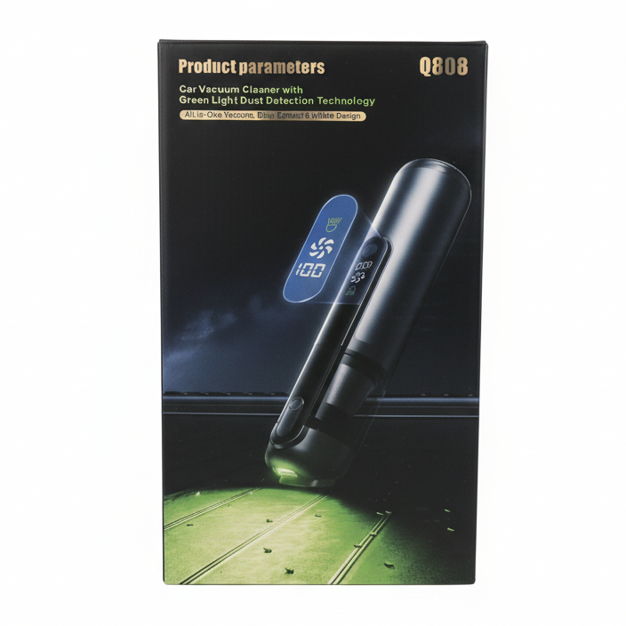 Aspiradora de Mano Inalámbrica Q808 con Sensor de Polvo y Batería Extra Fuerte 6000mAh