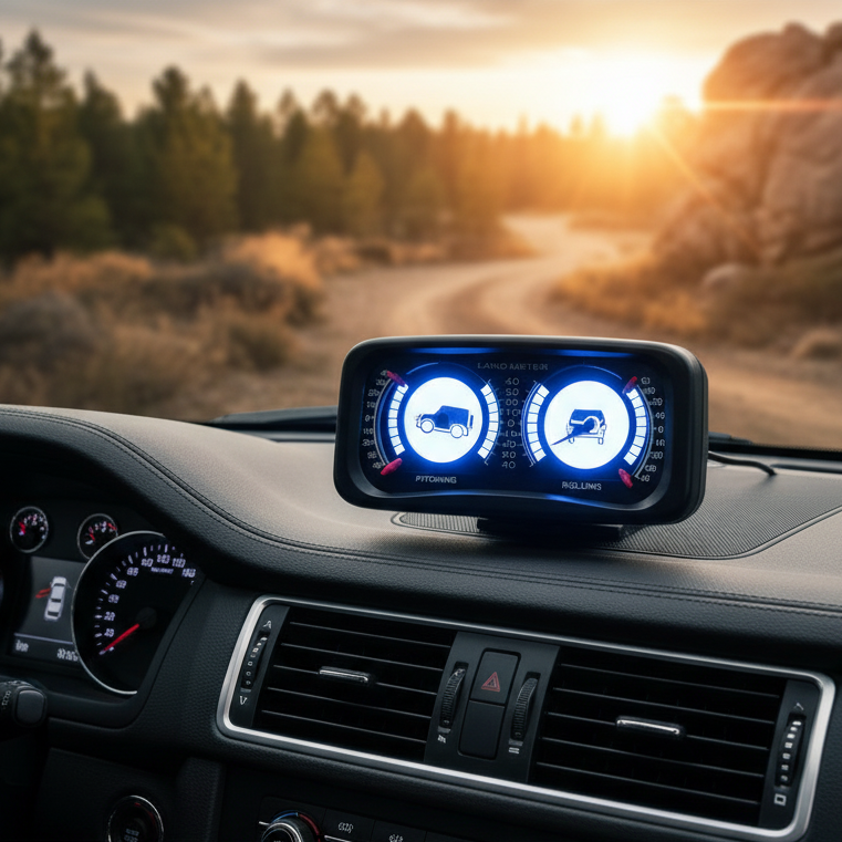 Inclinometro per veicoli con retroilluminazione 12V