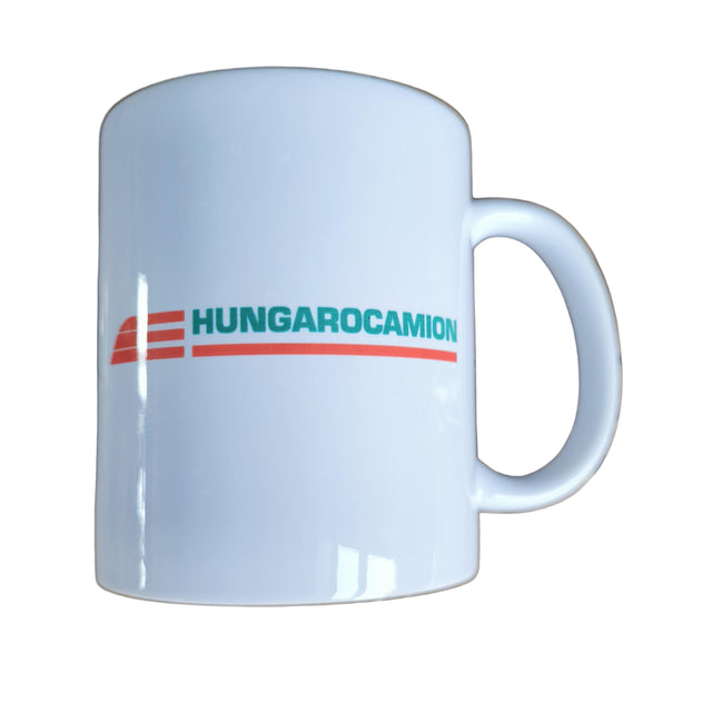 Taza blanca Hungarocamion – 330 ml con logotipo clásico