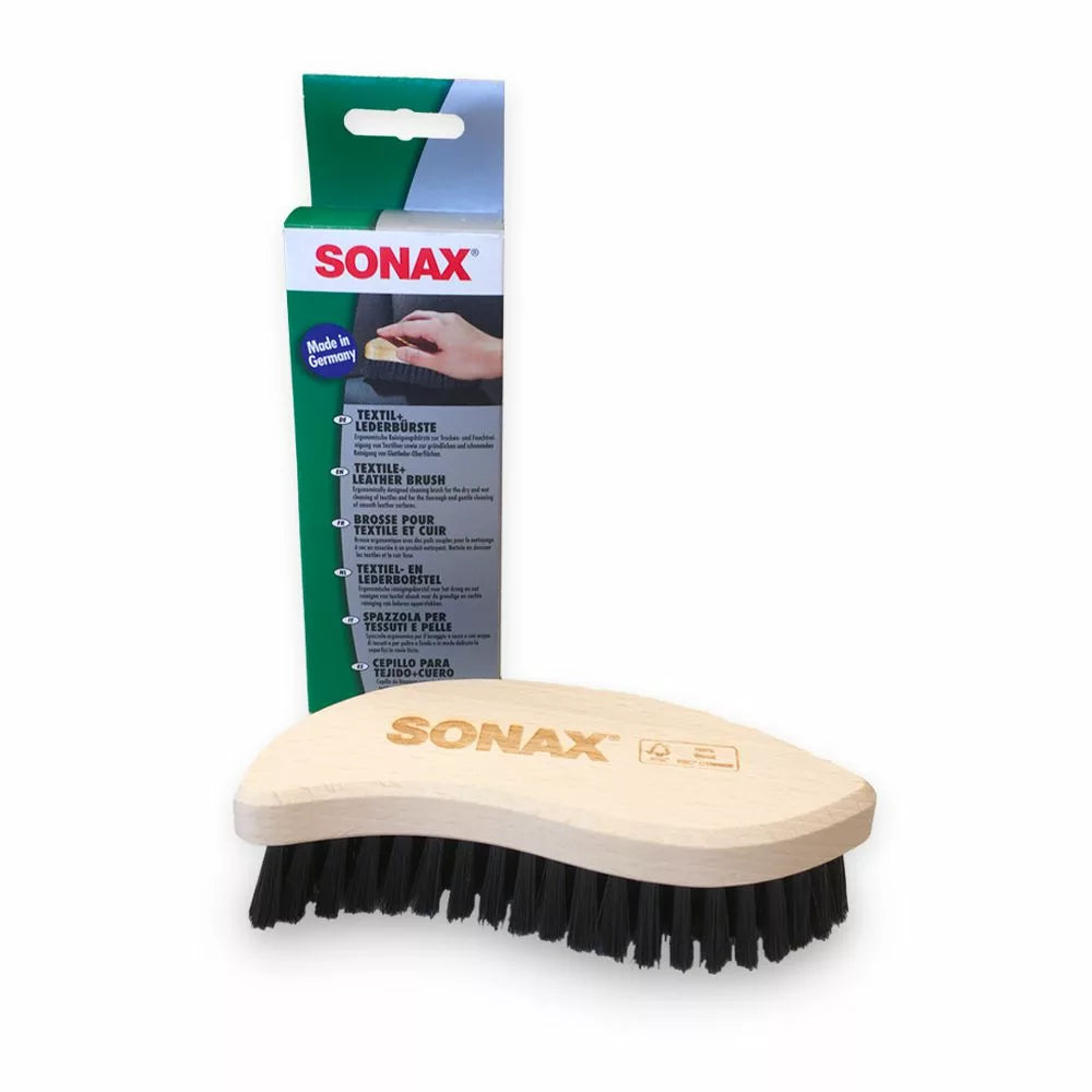 Cepillo de limpieza para tapicería de tela y cuero SONAX
