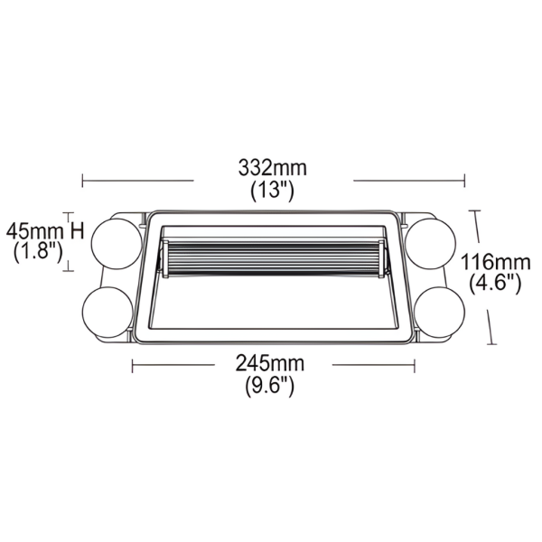 Luce lampeggiante gialla per parabrezza con 24 LED e 19 modalità