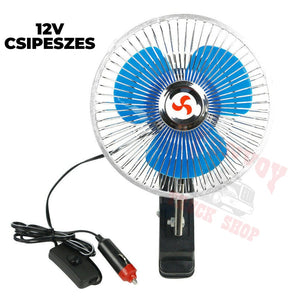 Ventilador para coche 18 cm – 12V/24V, oscilante, varias fijaciones