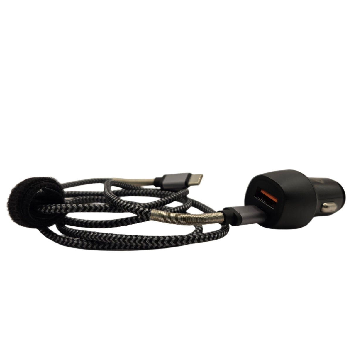 Lampa USB-C & USB-A Kfz-Schnellladegerät mit 100 cm Nylonkabel