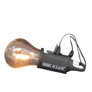 Lampe solaire extérieure forme ampoule avec recharge USB-C