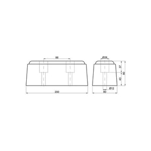 Tope de goma para camiones y remolques