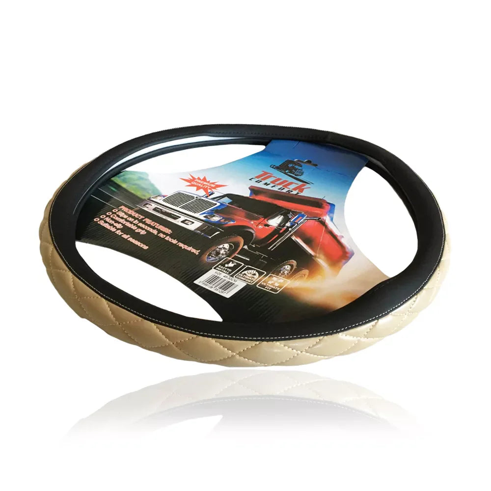 Housse de volant aspect cuir à motifs – Pour camions et poids lourds