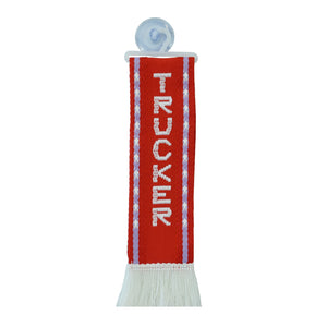 Mini bandiera con nome del paese e scritta decorativa