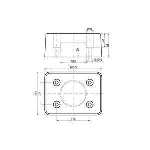 Tope de goma para camiones y remolques