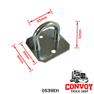 Ojal para lona semicircular en posición horizontal - Acero galvanizado