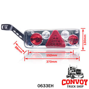 LED Rückleuchte mit Dreieck-Prisma für Kögel Anhänger – links