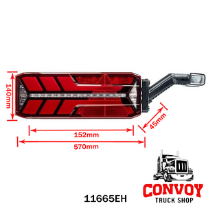 Fanale posteriore per rimorchio con luce in gomma e 4 poli – Per Schwarzmüller, lato sinistro o destro