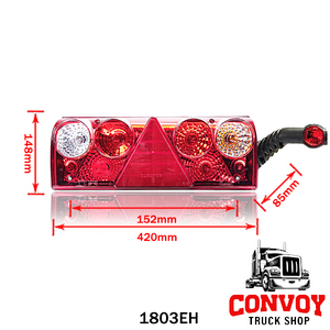 Piloto trasero Aspöck Europoint II para Schmitz, Kögel y Schwarzmüller - Izquierdo, 5 pines AMP