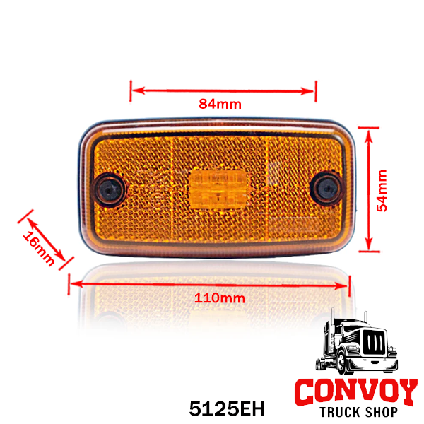 Luz de posición LED grande para camión - Disponible en ámbar, rojo y blanco