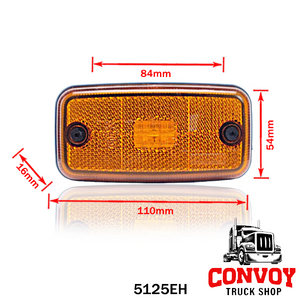 Luz de posición LED grande para camión - Disponible en ámbar, rojo y blanco