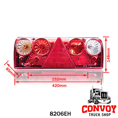 Piloto trasero Aspöck Europoint II para Schmitz, Kögel y Schwarzmüller - Izquierdo, 5 pines AMP