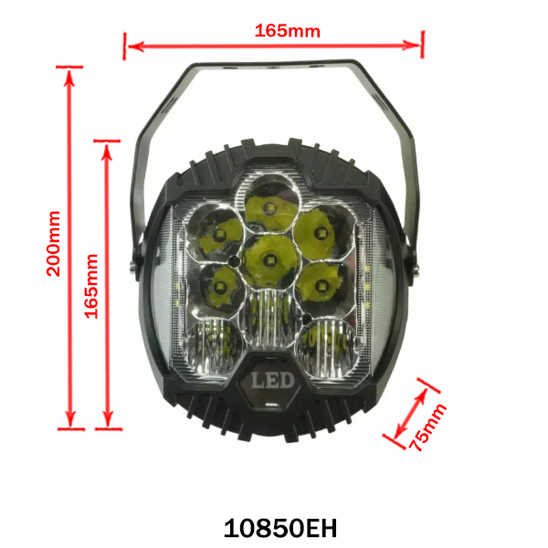 Lampe de travail LED 75W avec support – Éclairage combiné 12/24V
