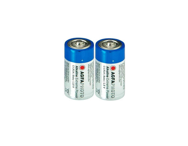 Pilas alcalinas LR14 C 1,5V AgfaPhoto – Pack de 2 unidades