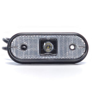 Aspöck LED Positionsleuchte Unipoint mit weißem Kabel, 24V