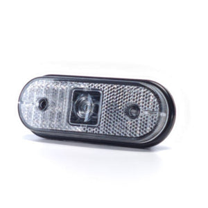 Aspöck LED Positionsleuchte Unipoint mit weißem Kabel, 24V