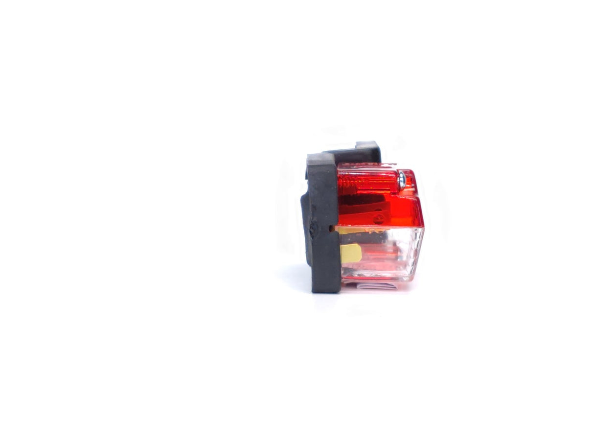 Lampe latérale cube rouge et blanc sur support en caoutchouc