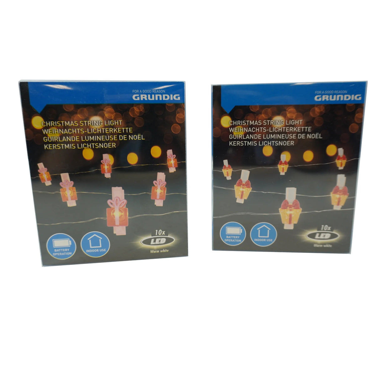 LED Lichterkette Weihnachten – 10 LEDs, 120 cm, batteriebetrieben