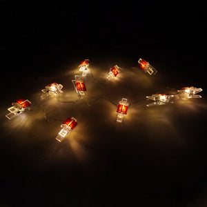 LED Lichterkette Weihnachten – 10 LEDs, 120 cm, batteriebetrieben