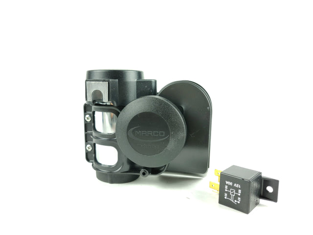 Klaxon compresseur double tonalité 112 dB – 12V ou 24V