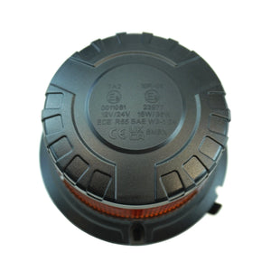 Luz LED ámbar intermitente con base magnética y conector para encendedor