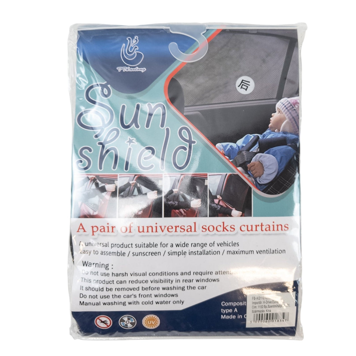 2er-Set Auto-Sonnenschutz für die hinteren Seitenfenster