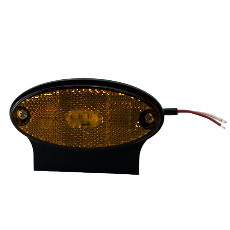 Feu de position LED ovale jaune avec support