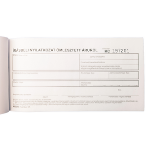 Formulario para Transporte de Mercancías a Granel – Bloc 50×2 Hojas