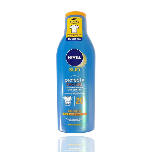 Nivea Sun Protect & Bronze SPF20 – Lait solaire 200 ml