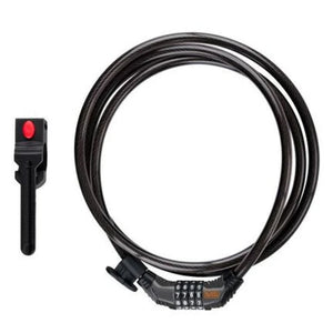 Candado de combinación para bicicleta Black+Decker, cable de acero 90 cm