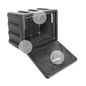 Stabilo Werkzeugkiste aus extra dickwandigem Kunststoff, abschließbar, wasser- und staubdicht