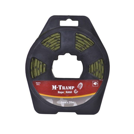 Outdoor-Universalseil, Schwarz/Grün, 6 mm x 20 m