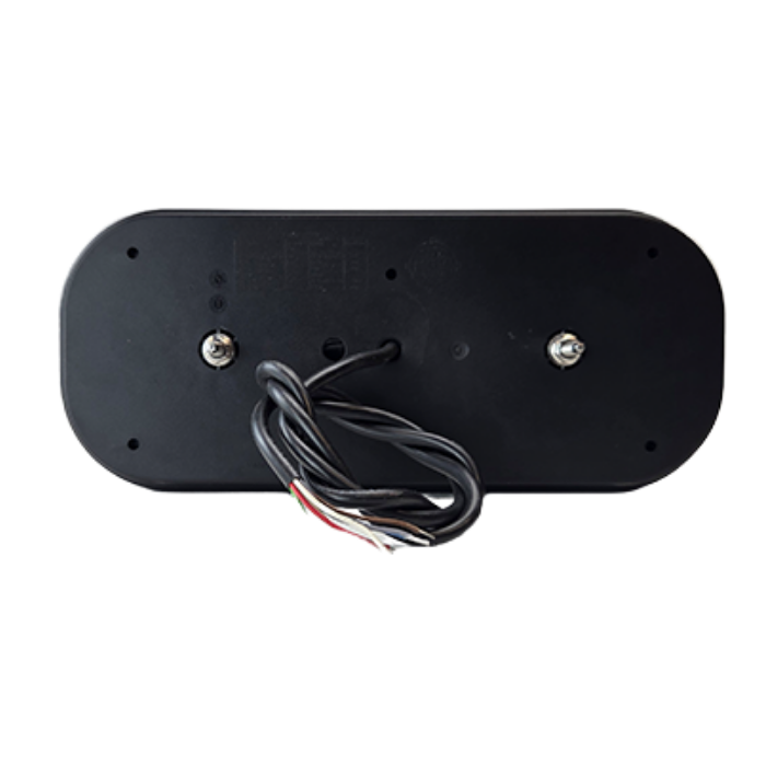 Fanale posteriore LED 6 funzioni con freccia dinamica e catarifrangente triangolare 12-36V