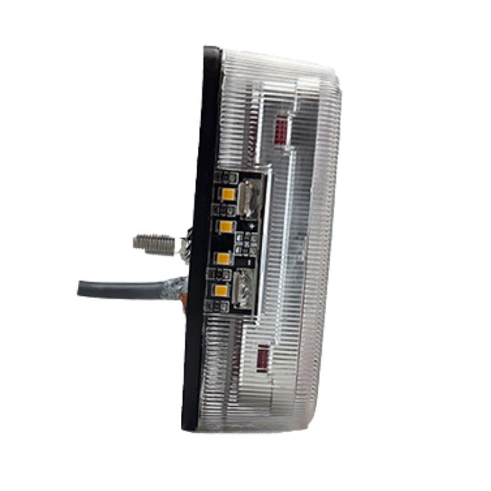 LED Rückleuchte mit 4 Funktionen – transparent, ohne Reflektor, 12/24V