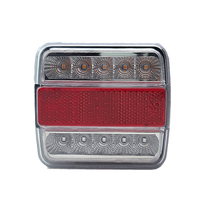 LED Rückleuchte mit 4 Funktionen für Anhänger, 12V/24V, mit Dreieckprisma