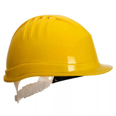Casque de protection jaune à fermeture coulissante