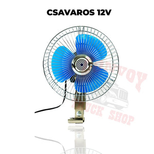 Ventilador para coche 18 cm – 12V/24V, oscilante, varias fijaciones