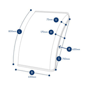 Parafango Semicircolare in Plastica per Camion, Autocarri e Rimorchi