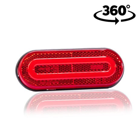 Feu de position LED arrondi translucide 12-36V