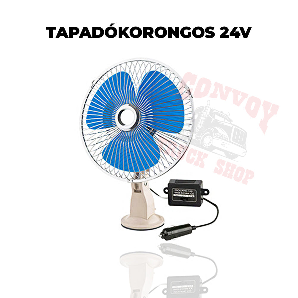 Ventilador para coche 18 cm – 12V/24V, oscilante, varias fijaciones