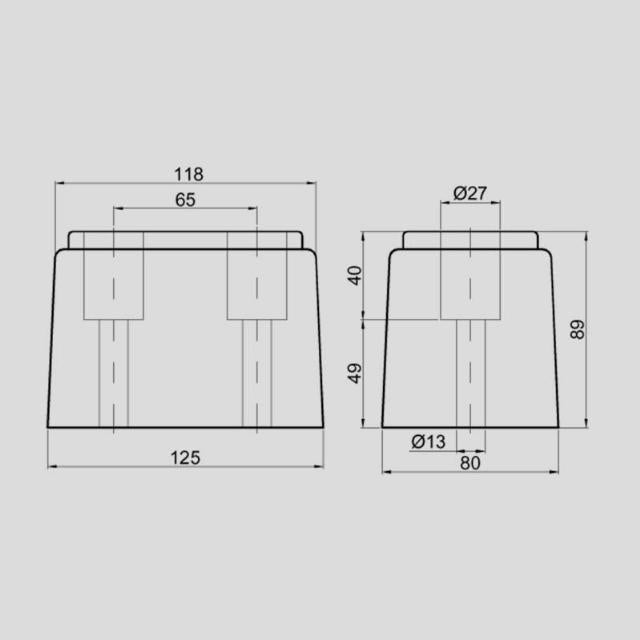 Tope de goma para camiones y remolques