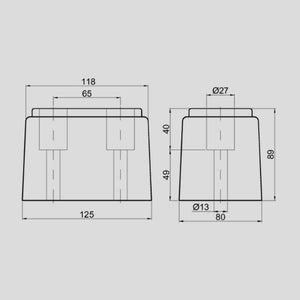 Tope de goma para camiones y remolques