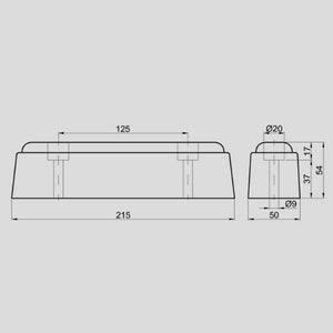 Tope de goma para camiones y remolques